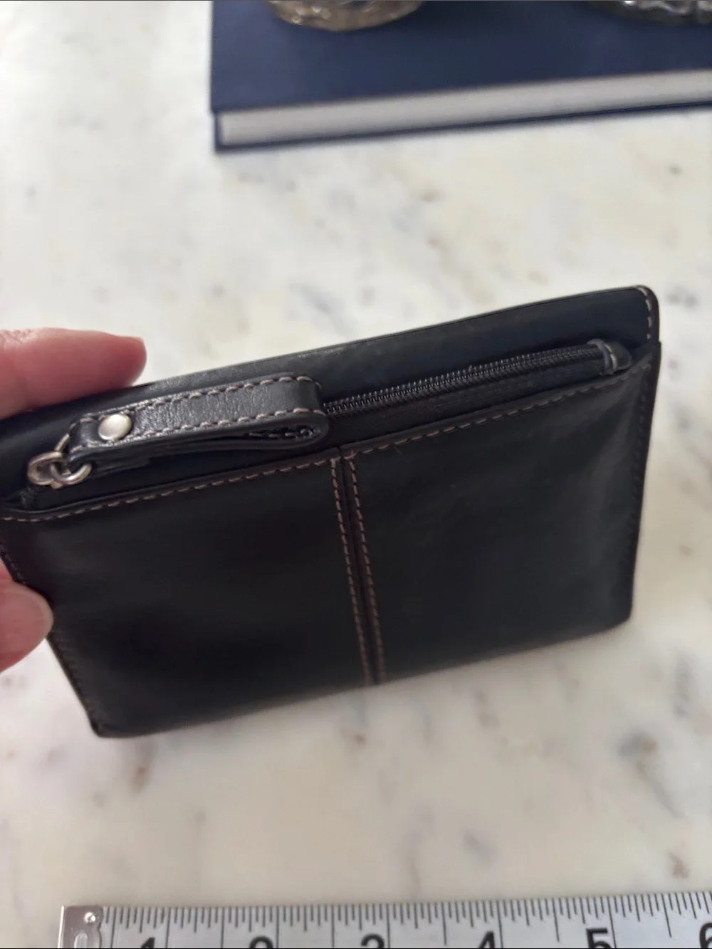 Fossil Black Leather Flap Wallet